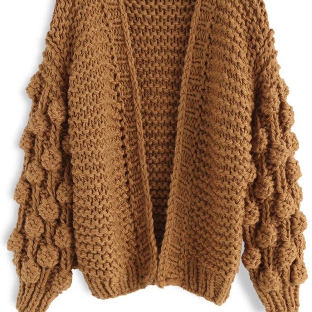 Chicwish Ivory Chunky Bubble cardigan LARGE